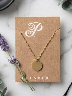 Plunder Gold Disc Pendant Necklace - Classic Women's Jewelry